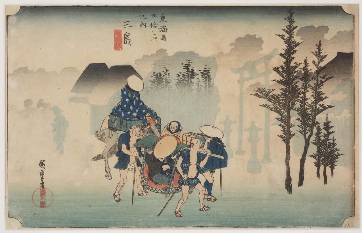 Ochtendmist door Ando or Utagawa Hiroshige