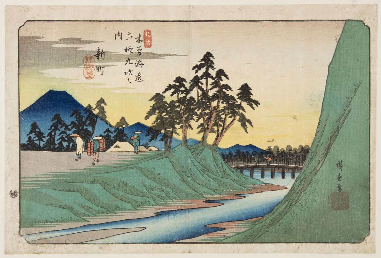 Nr. 12, Shinmachi door Ando or Utagawa Hiroshige