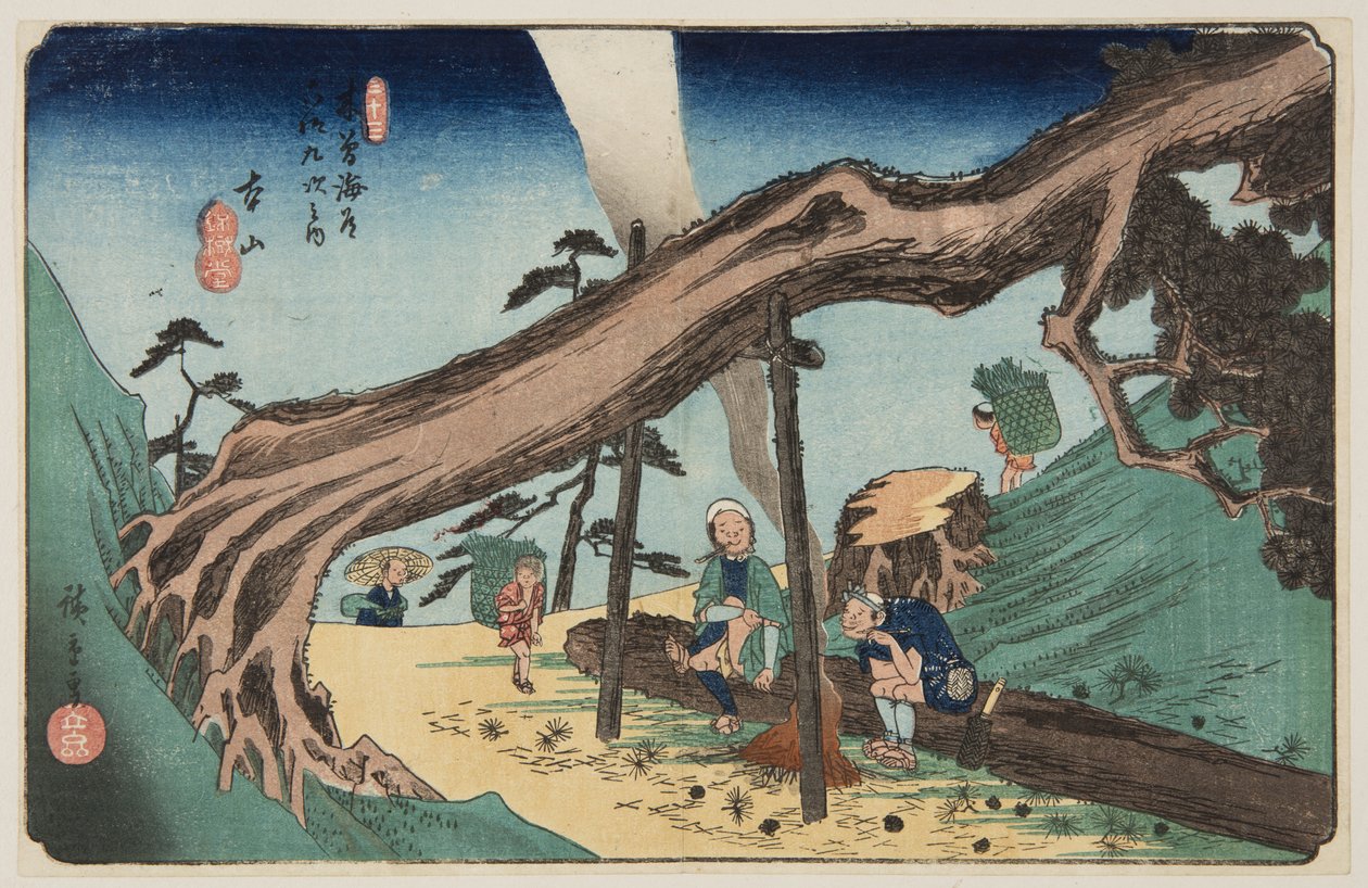 Nr. 33, Motoyama door Ando or Utagawa Hiroshige