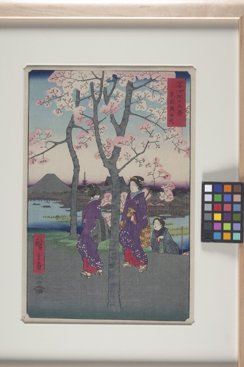 De Sumida-oever in de oostelijke hoofdstad (T?to: Sumida Tei) door Ando or Utagawa Hiroshige