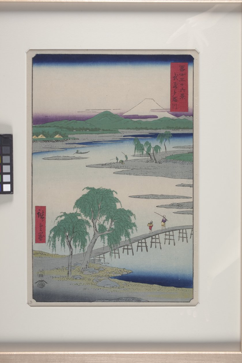 De Tama-rivier in de provincie Musashi door Ando or Utagawa Hiroshige