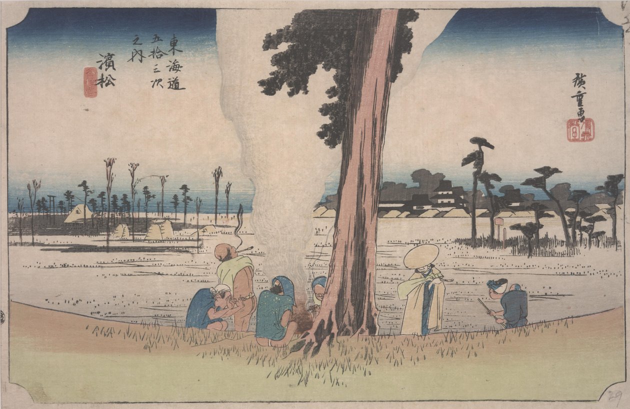 Winterscène door Ando or Utagawa Hiroshige