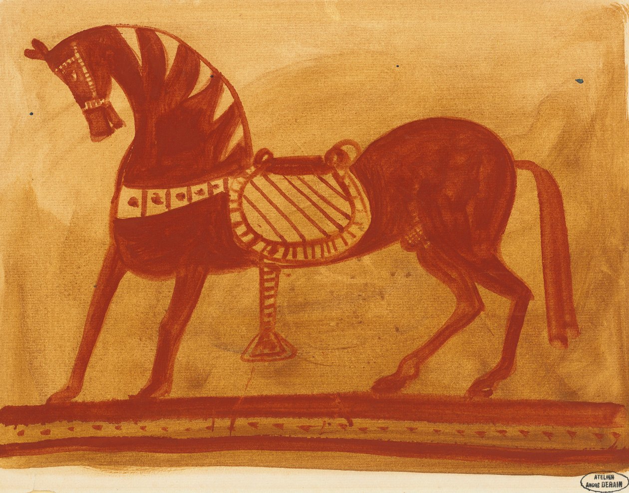 Etruskisch paard door Andre Derain