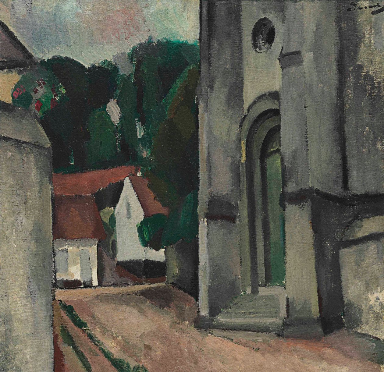 De kerk van Crécy-en-Brie door Andre Derain