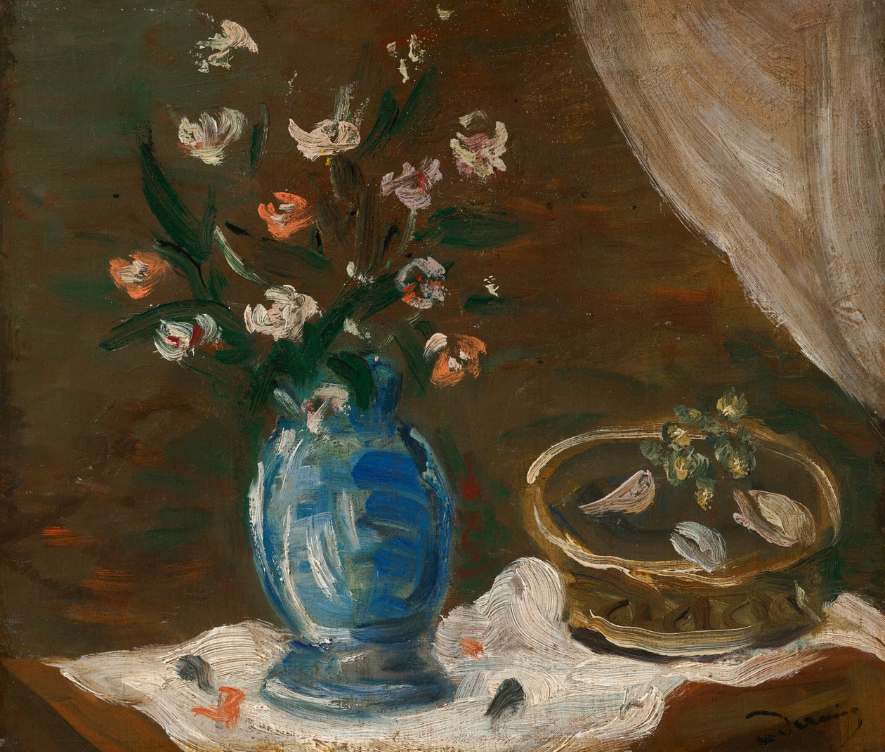 Stilleven met bloemen - Blauwe vaas door Andre Derain