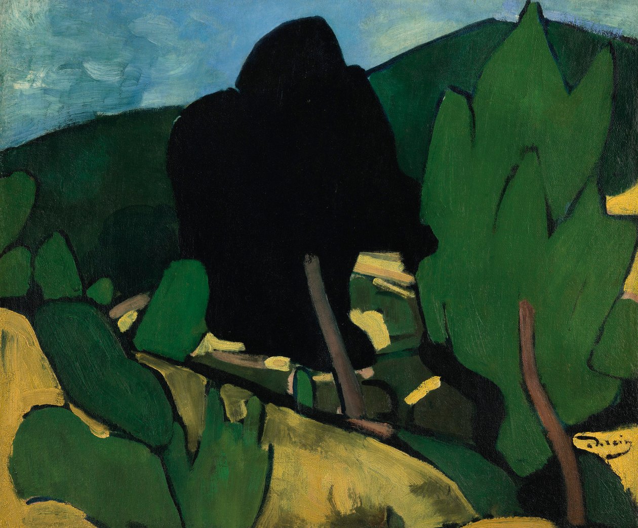 Landschap in Cassis door Andre Derain