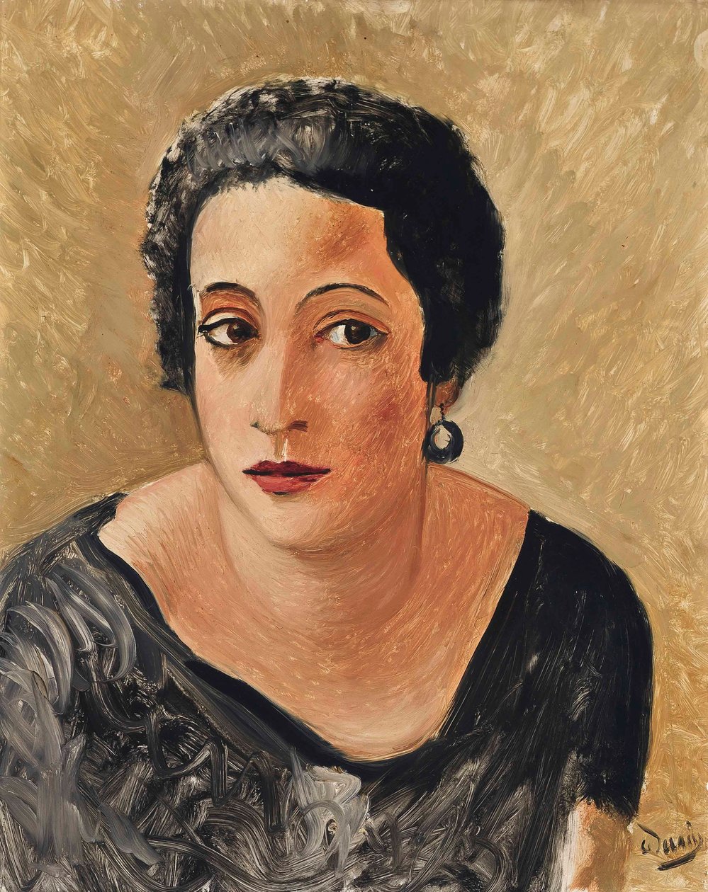 Portret van Madame Francis Carco door Andre Derain