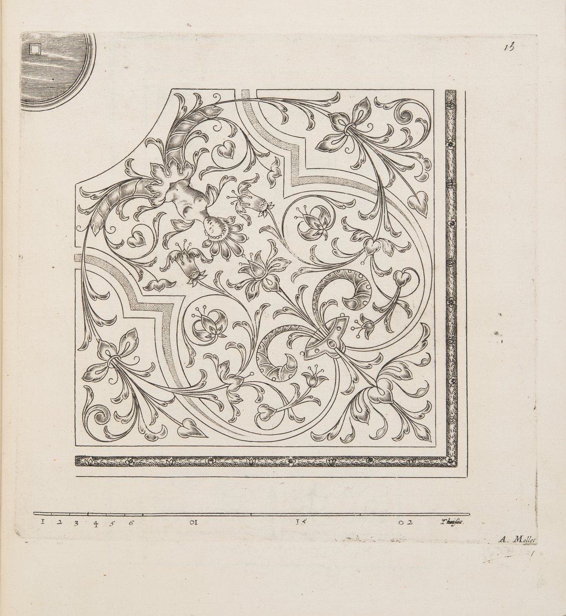 Ontwerp voor Parterre, uit Theatre des Plans et Jardinages, pub.1652 door André Mollet
