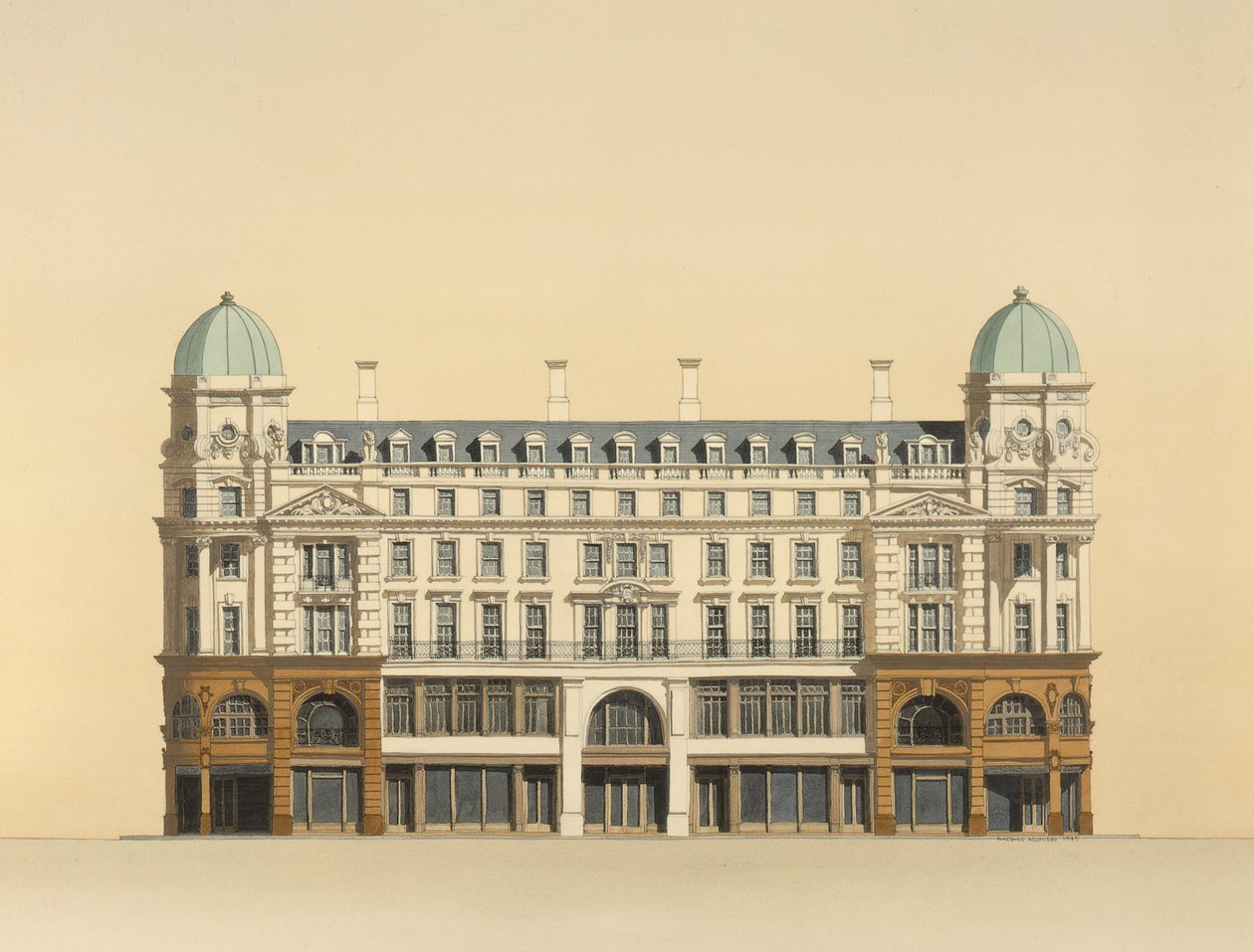 De linnenhal, Regent Street door Andras Kaldor