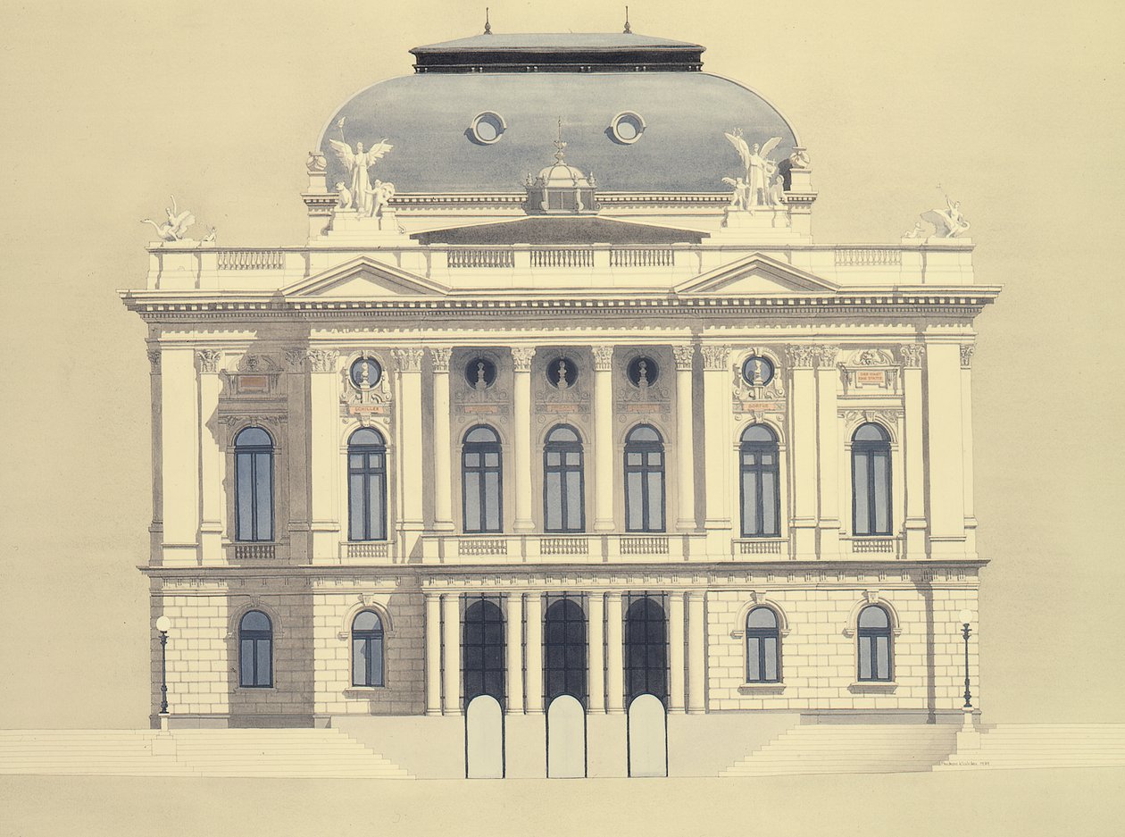 Operagebouw Zürich, Zürich, Zwitserland door Andras Kaldor