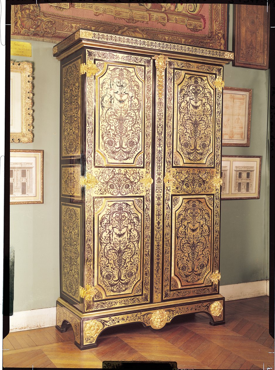 Garderobe van Lodewijk XIV, ca. 1680-90 (bronsmarqueterie en hout) door Andre Charles Boulle
