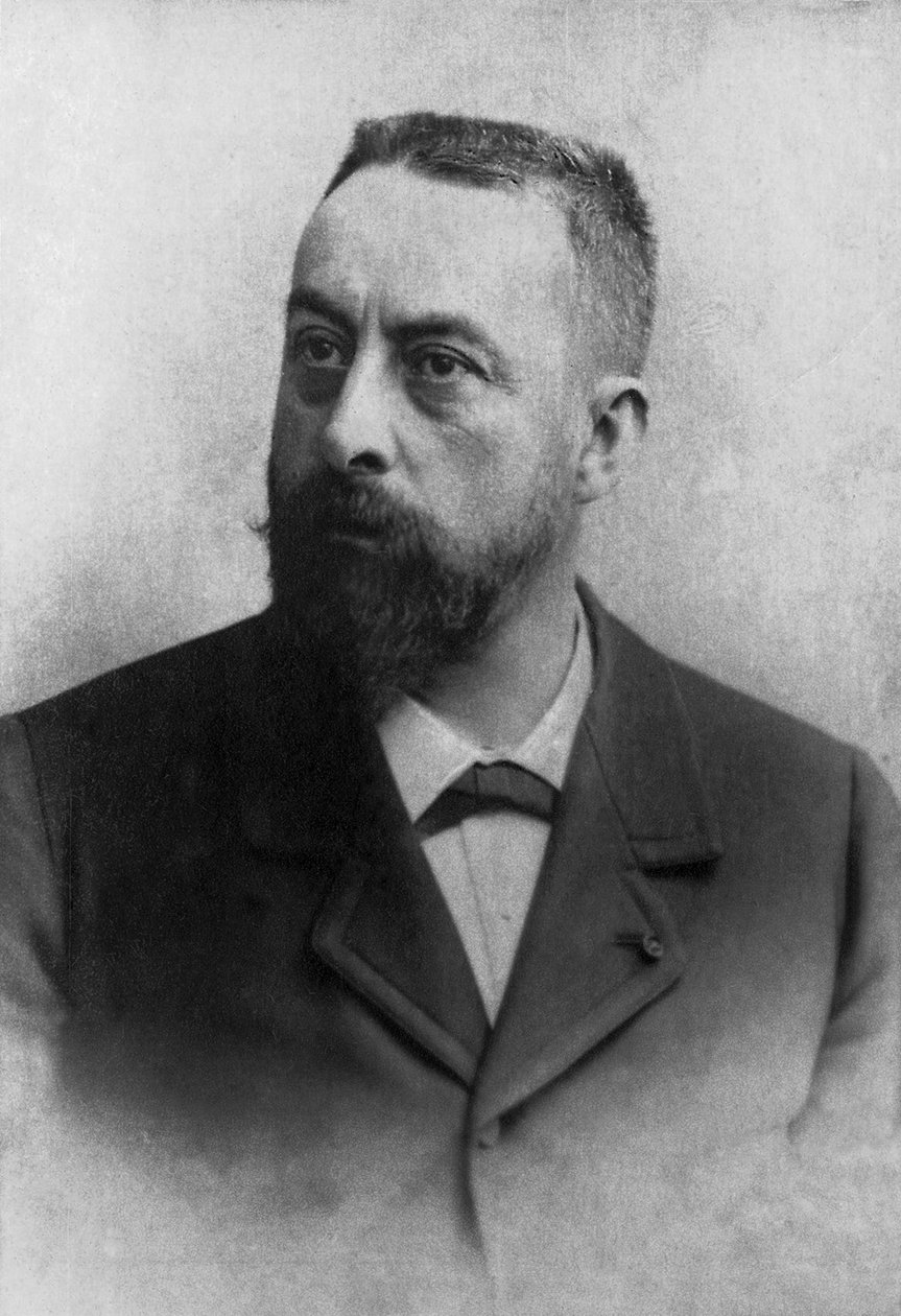 Alfred Nicolas Rambaud (1842-1905), gefotografeerd tussen 1880-1895, uit de collectie Felix Potin, 500 hedendaagse beroemdheden, Franse politicus Frankrijk door Andre Adolphe Eugene Disderi