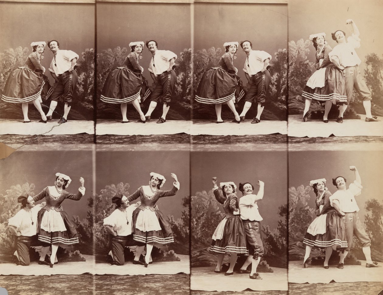 Eugénie Schlosser en Coralli, 1863 door Andre Adolphe Eugene Disderi