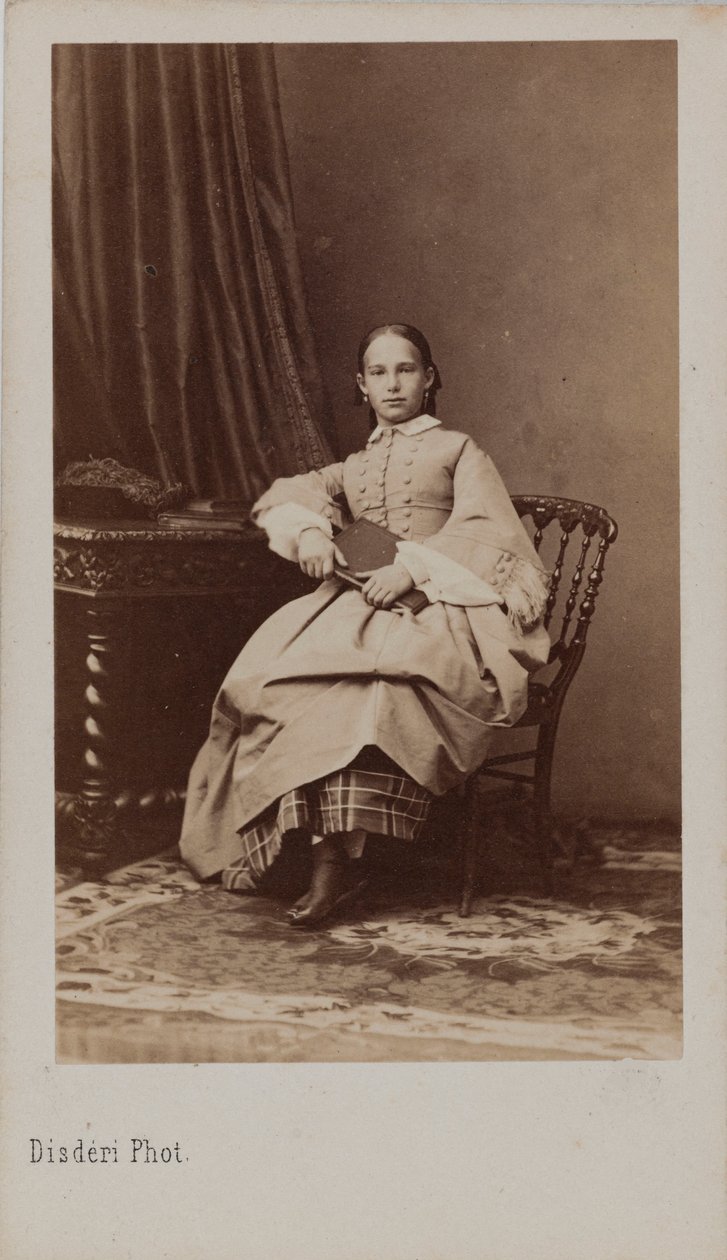 Portret van Prinses Eugenia Maximilianovna van Leuchtenberg 1845-1925, ca 1865 door Andre Adolphe Eugene Disderi