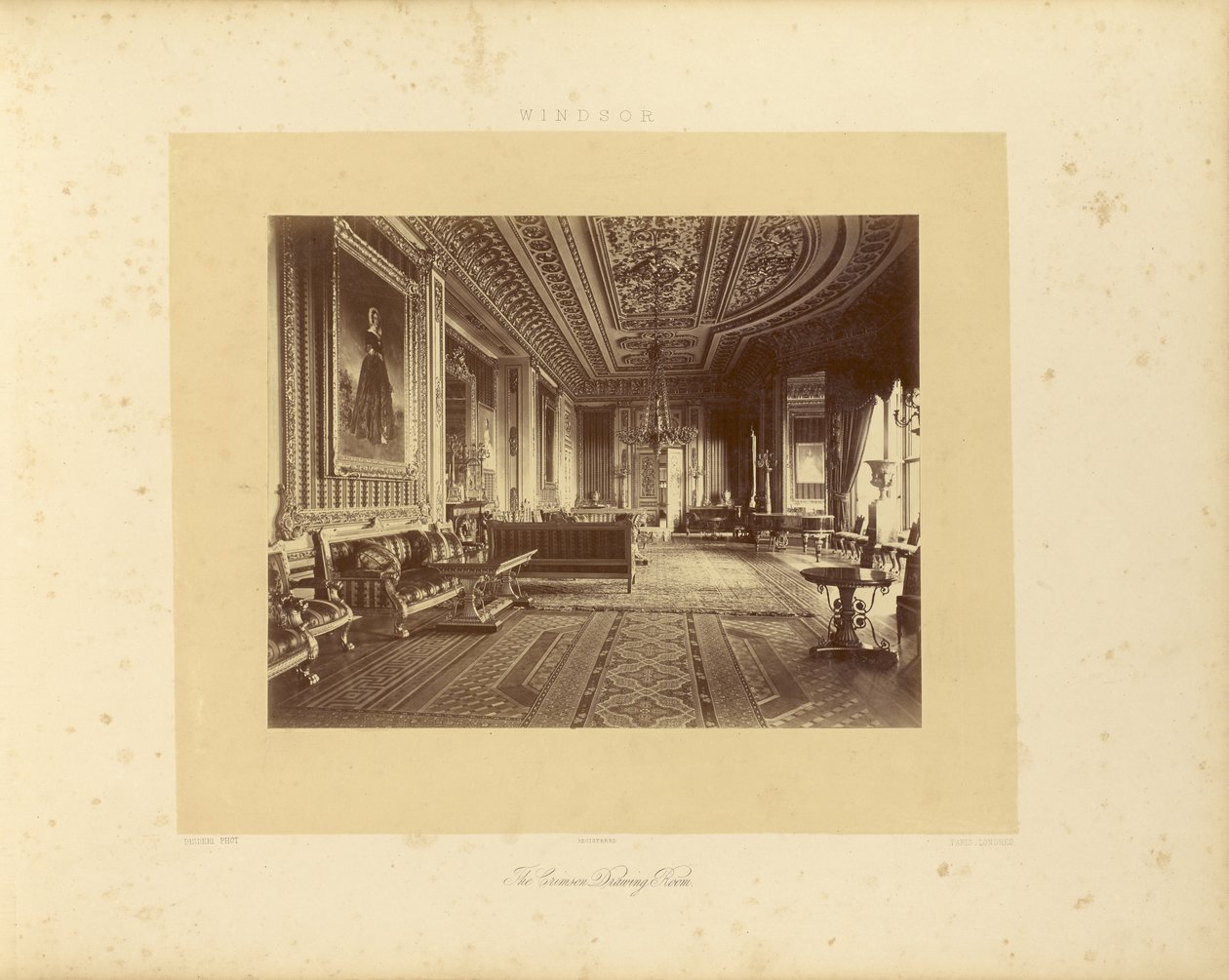 De karmozijnrode tekenkamer door Andre Adolphe Eugene Disderi