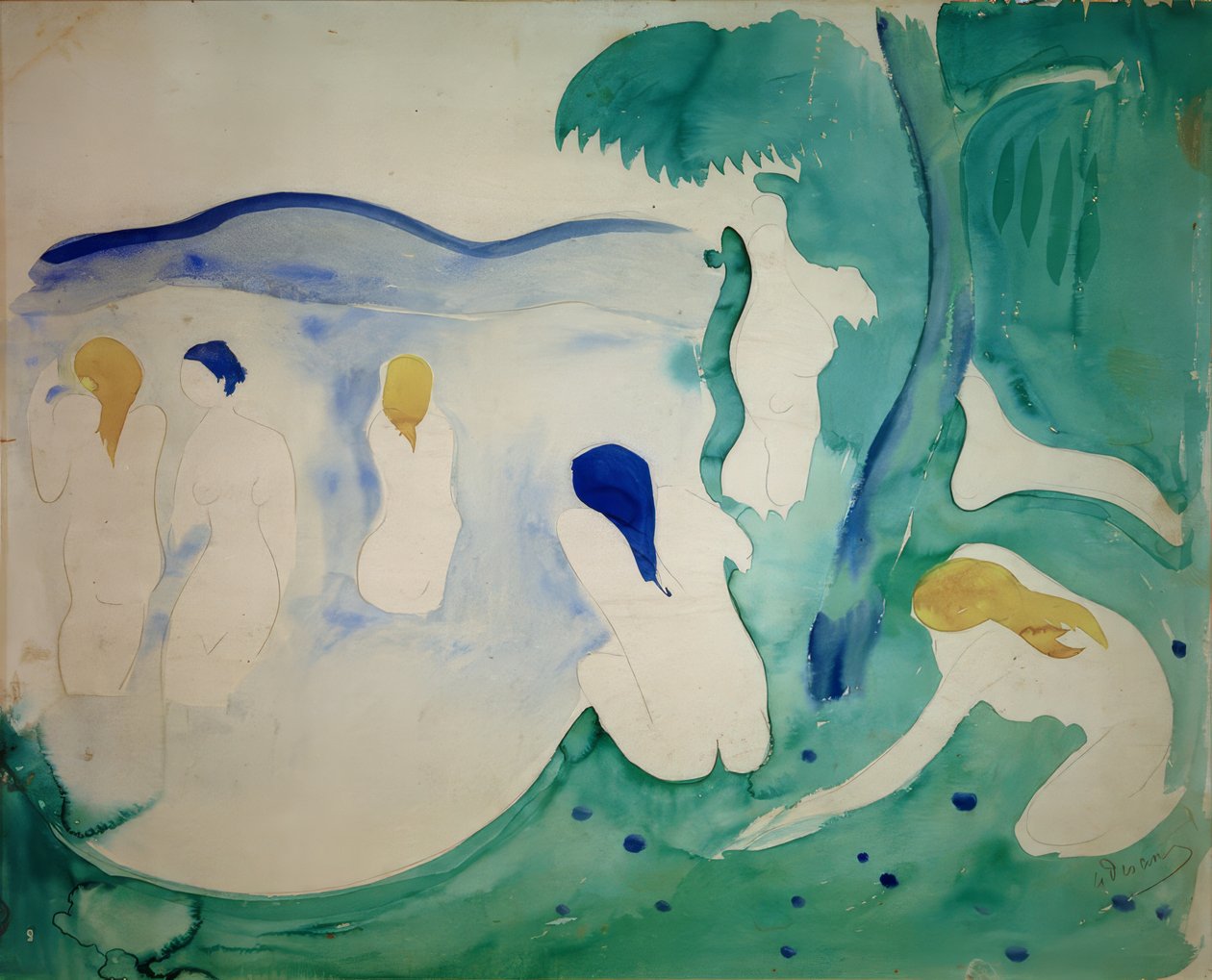 Badgasten door Andre Derain