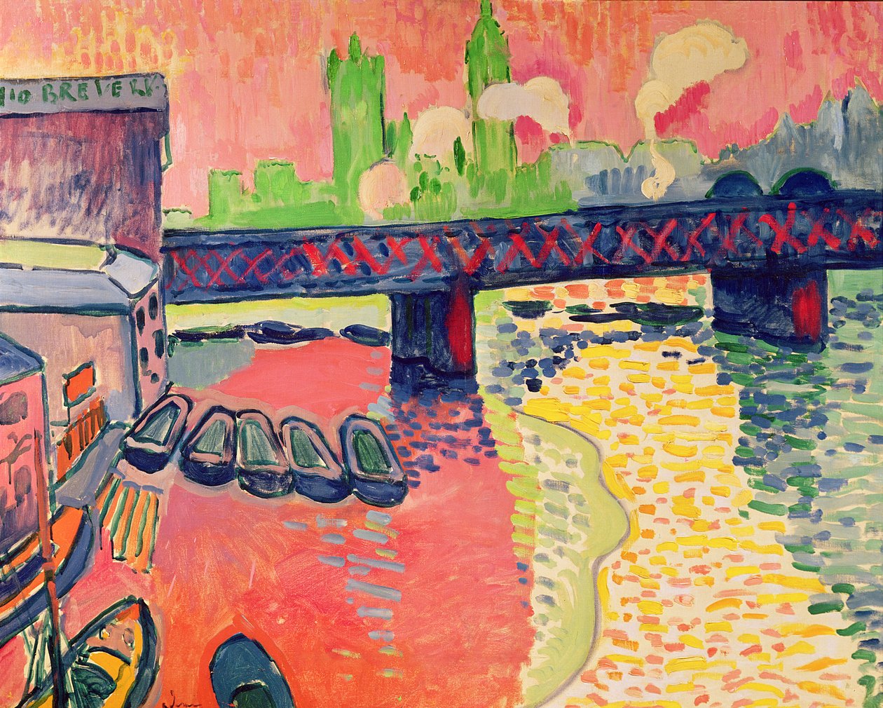 Charing Cross Bridge, Londen door Andre Derain