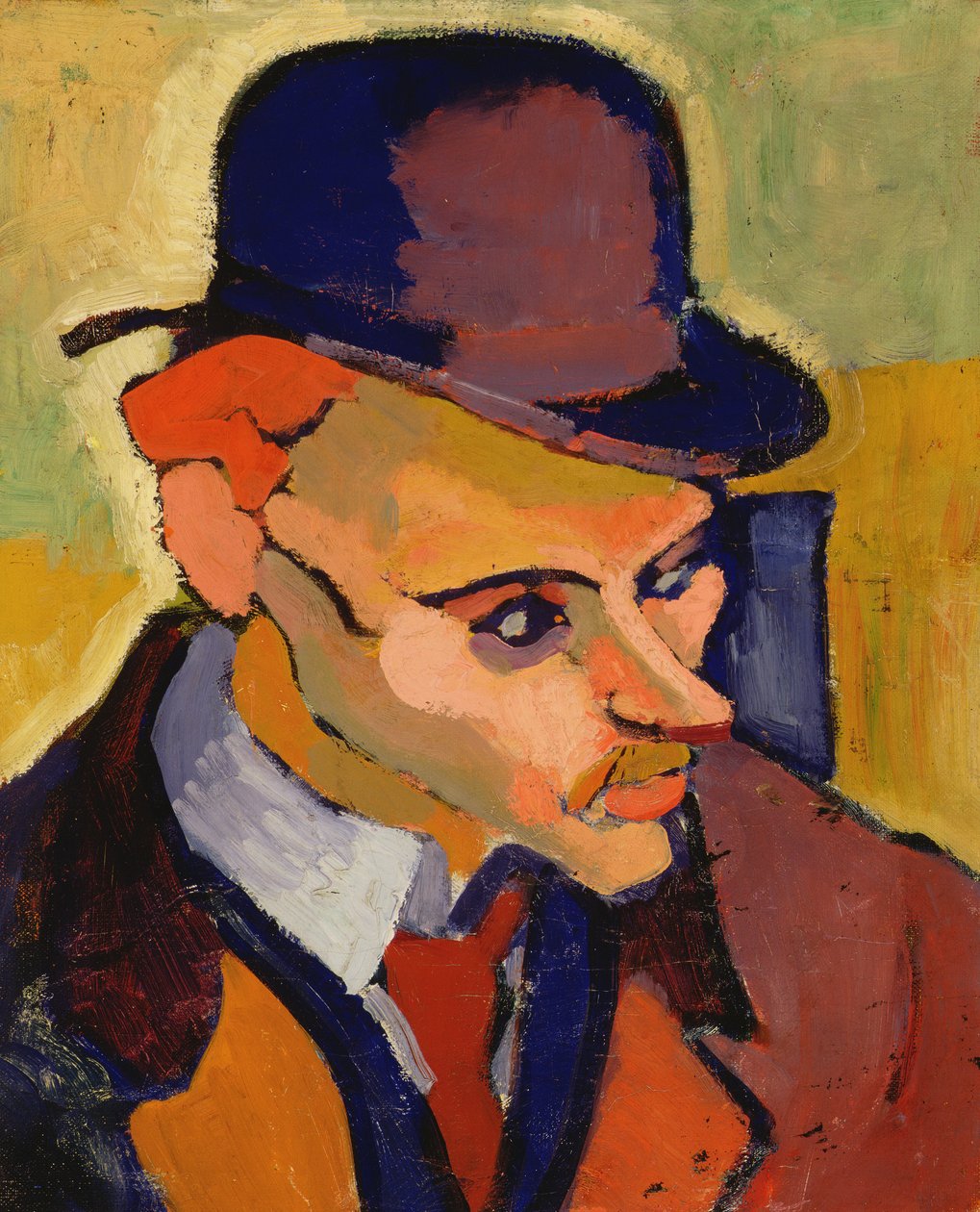 Kop van een man (Portret van M. Gilbert) 1907 (olieverf op doek) door Andre Derain