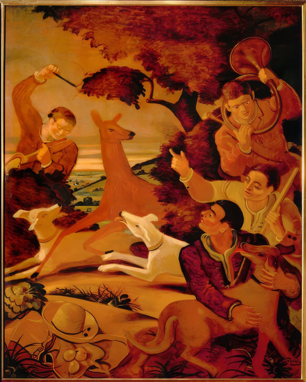 Jacht op herten door Andre Derain