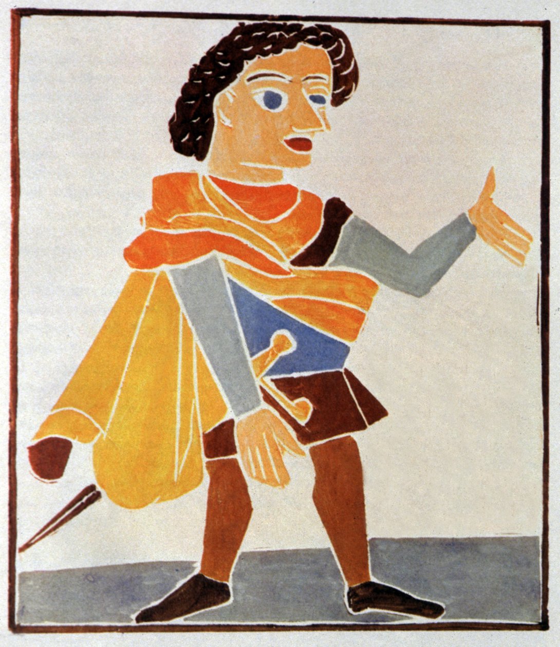 Literatuur. Pannenkoeken. Illustratie door Andre Derain in: Pantagruel, door Francois Rabelais (1532), Frankrijk door Andre Derain