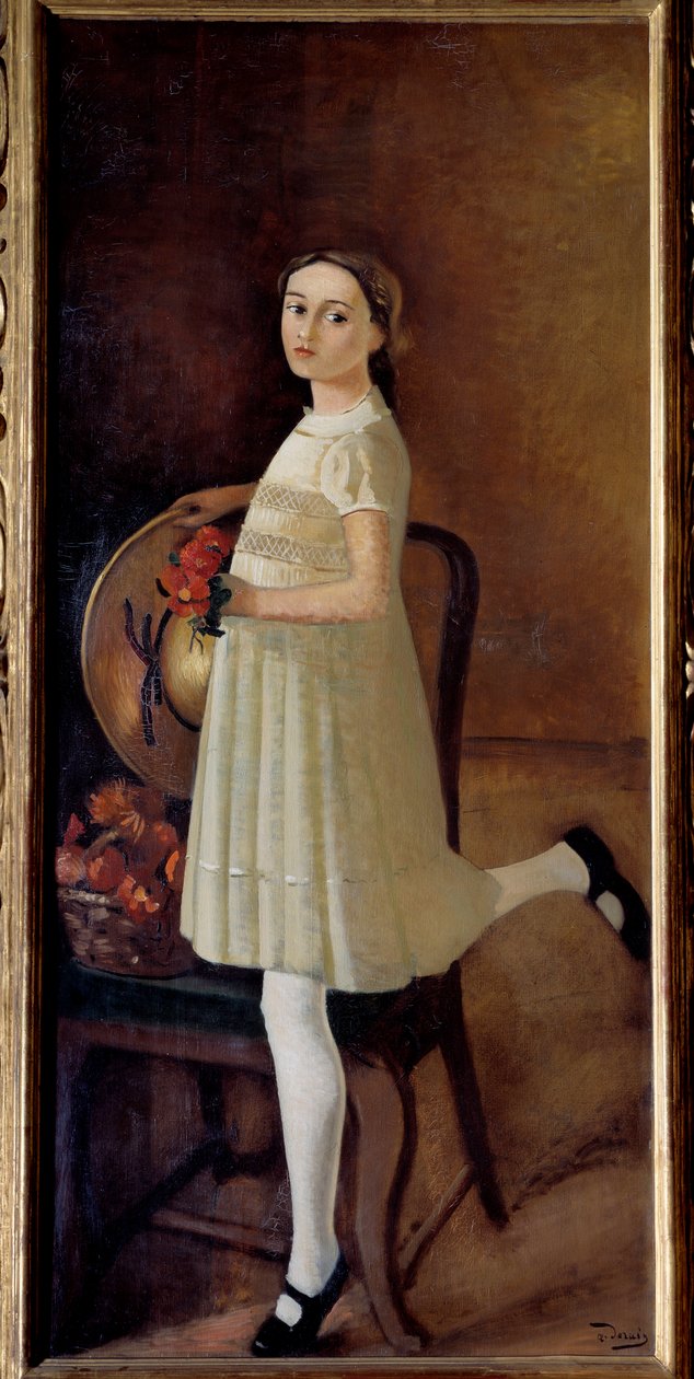 Portret van het nichtje van de schilder in 1931 (olieverf op doek) door Andre Derain