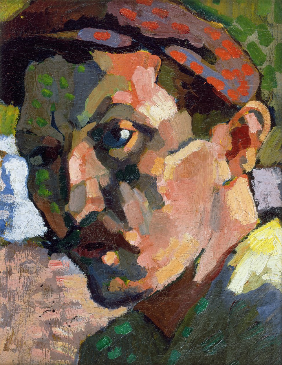 Zelfportret met pet, ca. 1905 (olieverf op doek) door Andre Derain