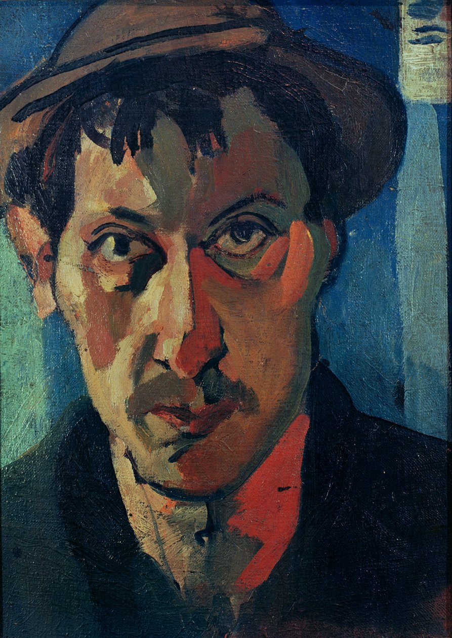 Zelfportret met een slappe hoed door Andre Derain