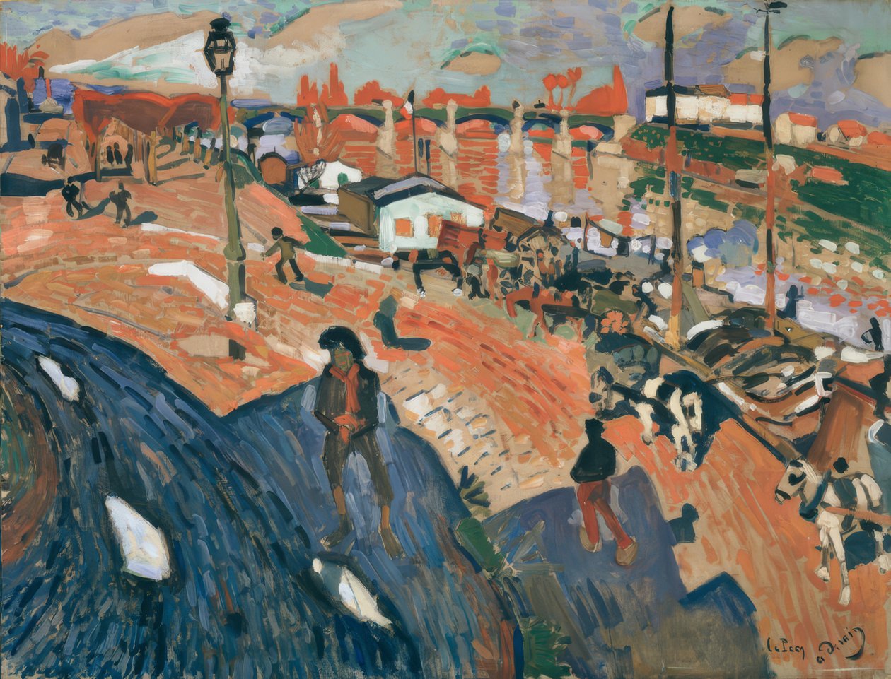 De brug bij Le Pecq door Andre Derain