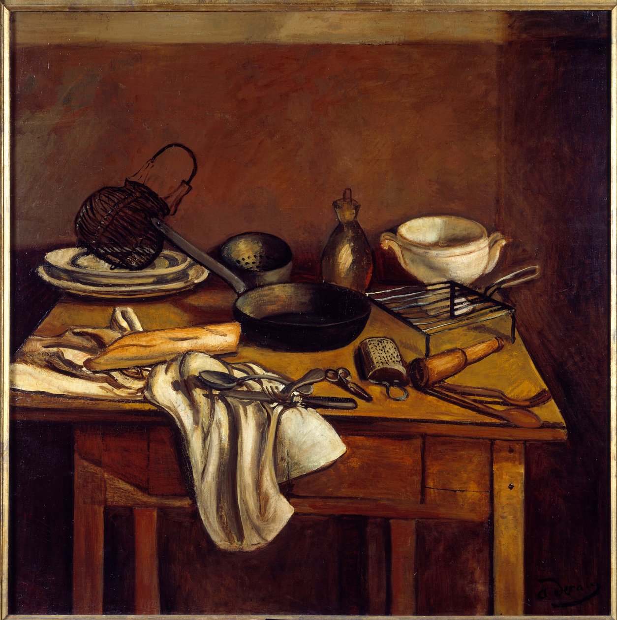 De keukentafel, ca.1922 (olieverf op doek) door Andre Derain