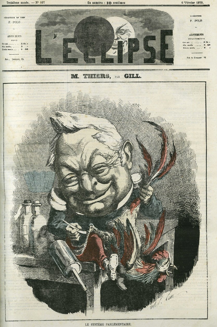 Adolphe Thiers (1797-1877), Franse historicus en politicus. Omslag in 