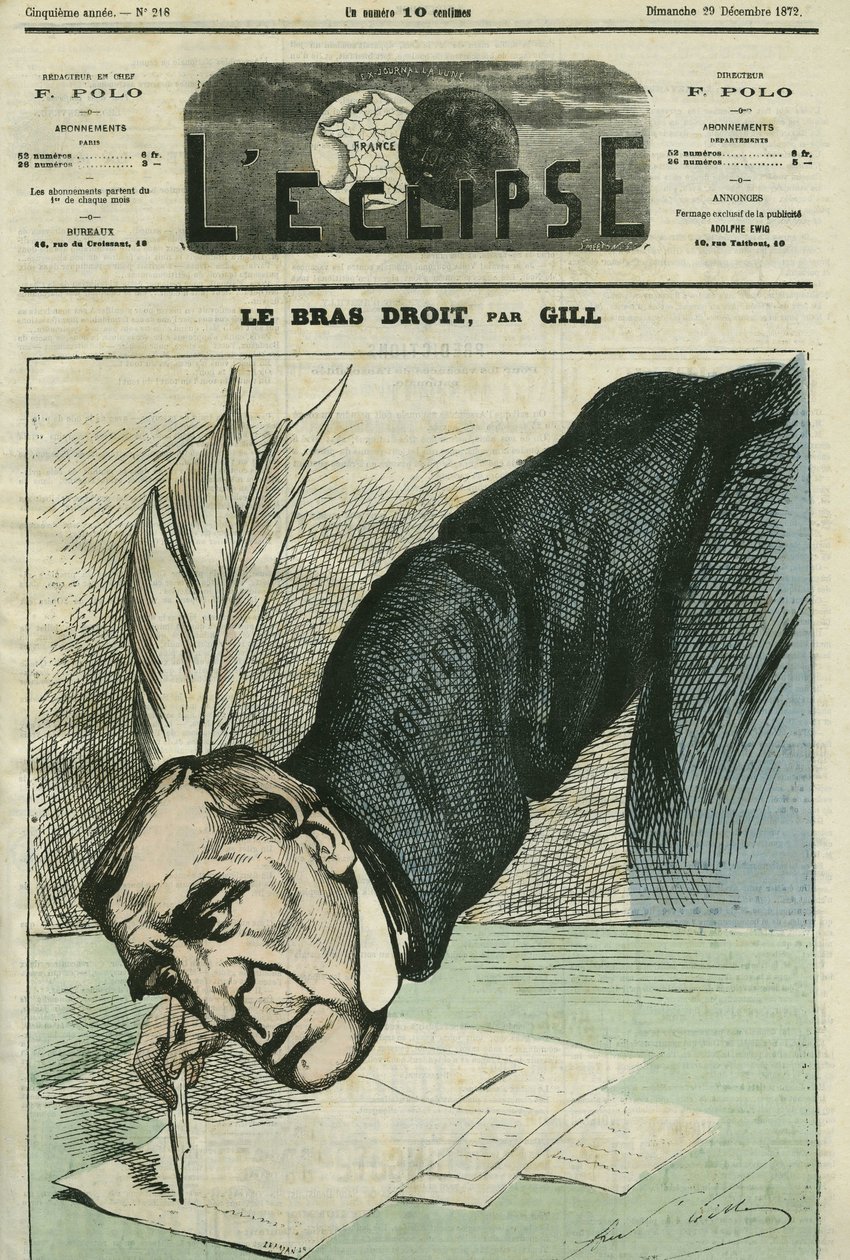 Barthelemy Saint-Hilaire, Franse filosoof, journalist en staatsman. Omslag in 