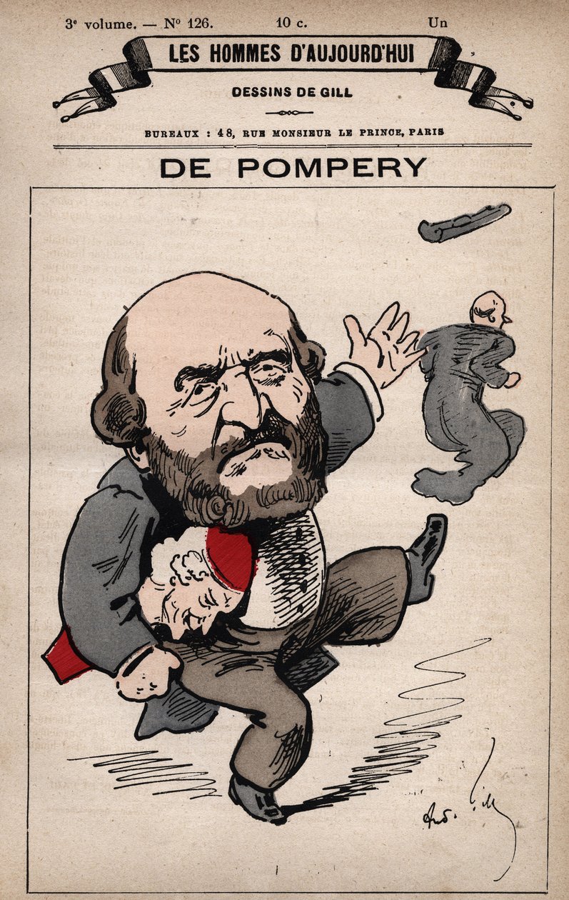 Cartoon van Edouard de Pompery 1812-1895 uit 