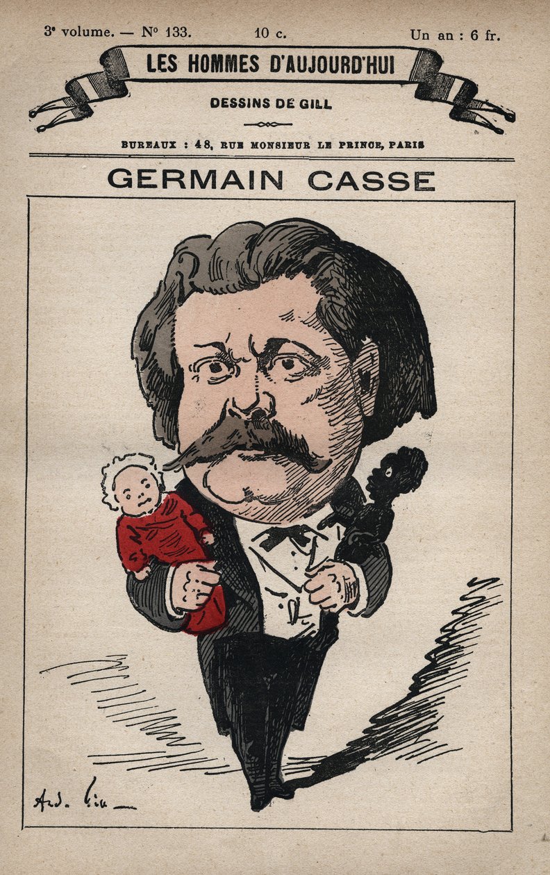 Cartoon van Germain Casse (1837-1900) Franse politicus, uit 