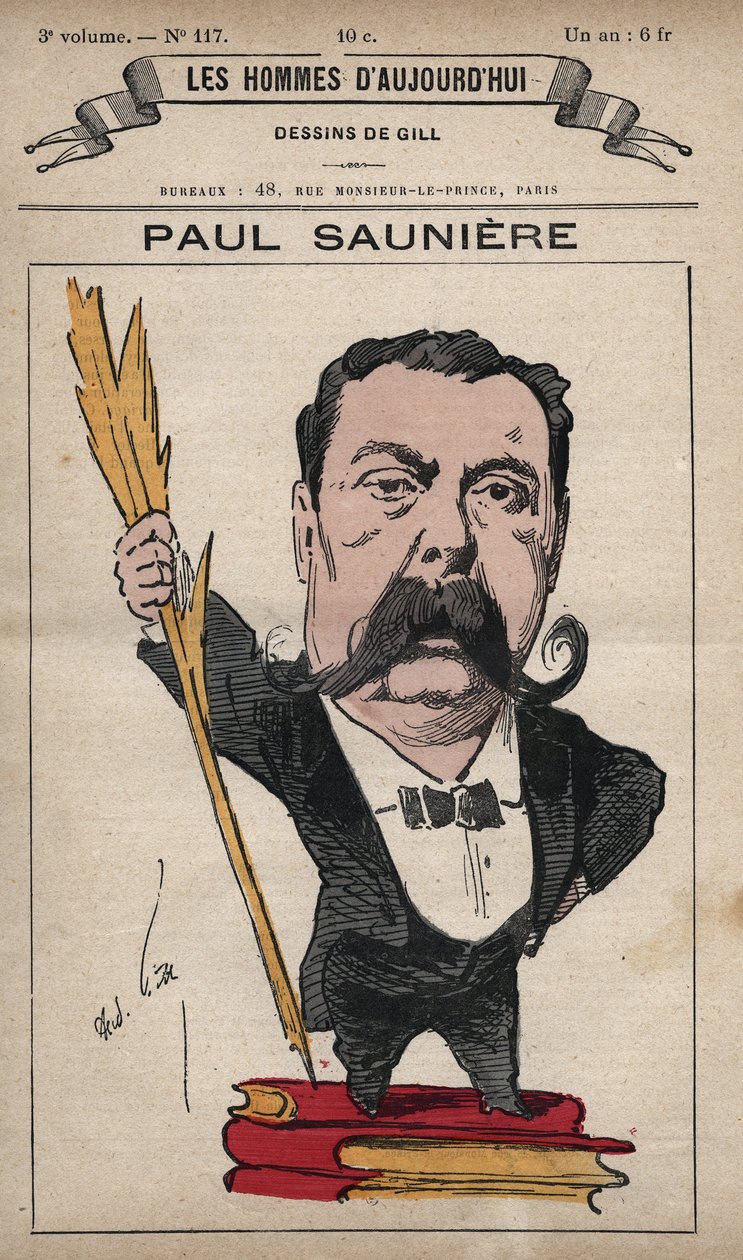 Cartoon van Paul Sauniere (1827-1894) uit 