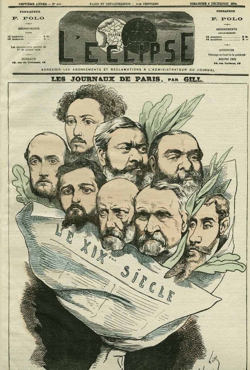 Cartoon van het team van de krant 