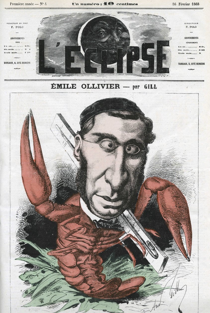 Emile Ollivier (1825-1913), Franse politicus door Andre Gill