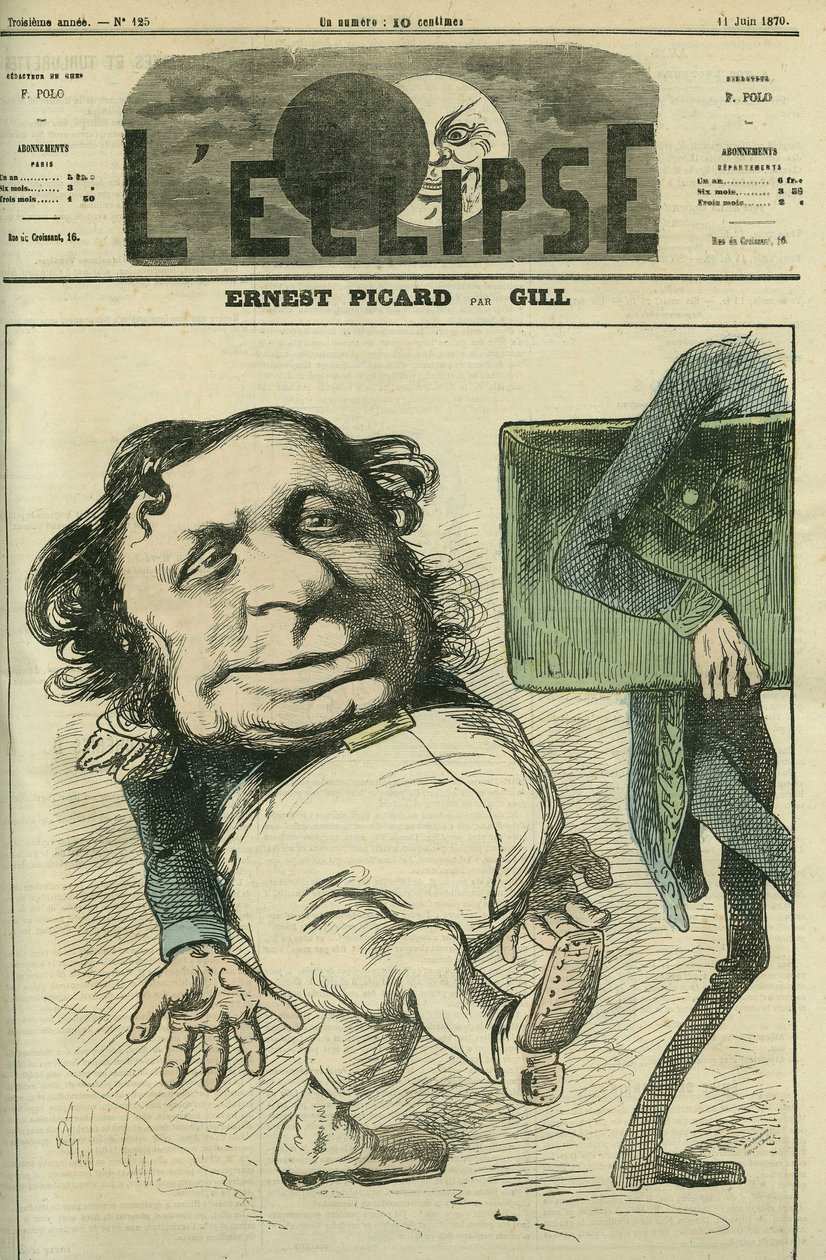 Ernest Picard (1821-1877), Franse politicus. Omslag in 