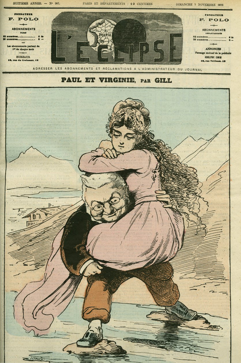 Portret van Adolphe Thiers, Franse historicus en politicus, afgebeeld in 