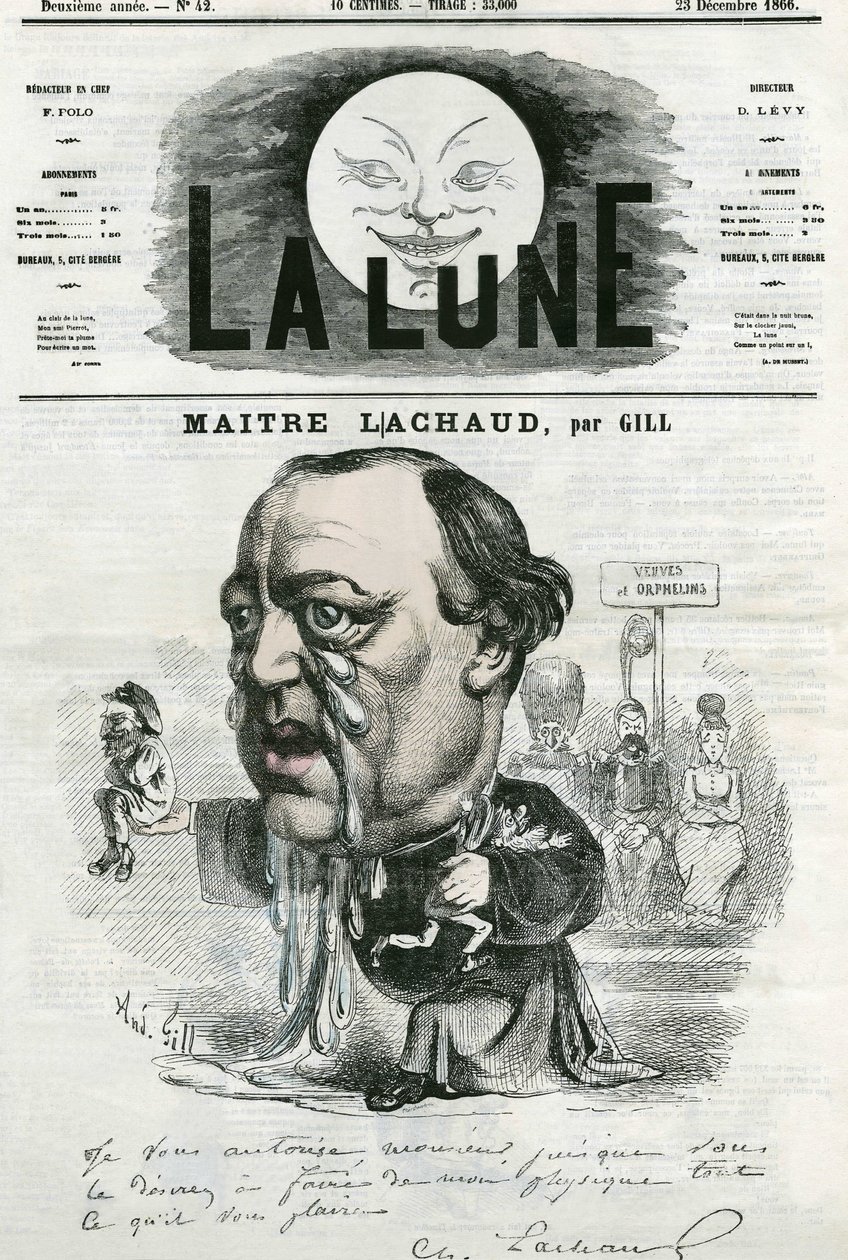 Portret van Maitre Charles Lachaud door Andre Gill