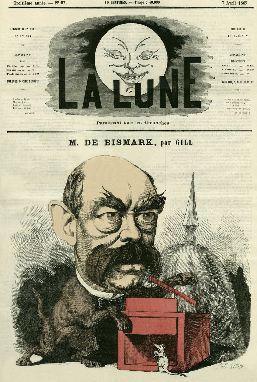 Portret van Otto von Bismarck (1815-1898), Duitse kanselier door Andre Gill