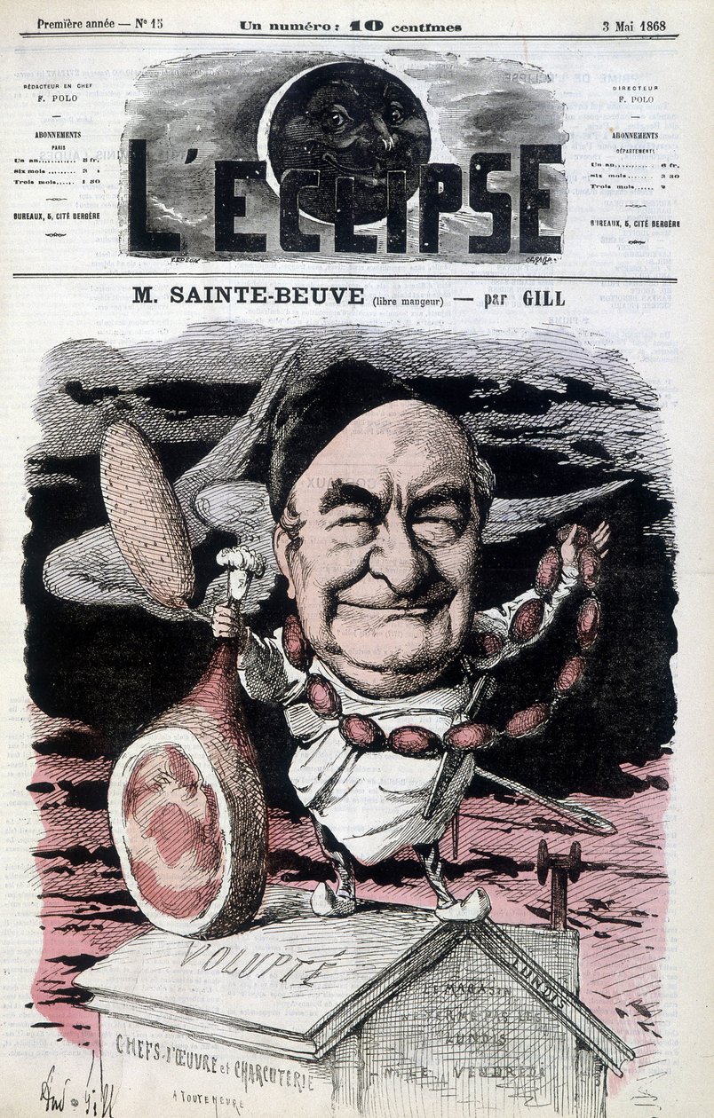 Sainte-Beuve (Sainte-Beuve) (vrije eter) - Cartoon door Gill, in 