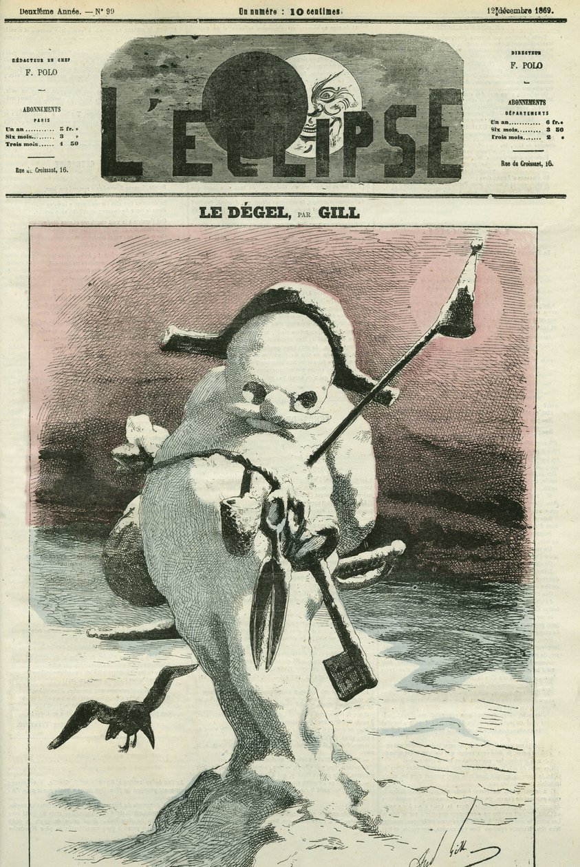 De degel, evocatie van de politieke situatie van de regering van Napoleon III, 