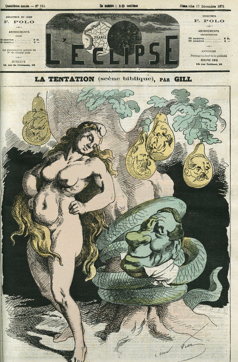 De verleiding, de Republiek-Eva verleid door de Orleans-Slang. Omslag in 