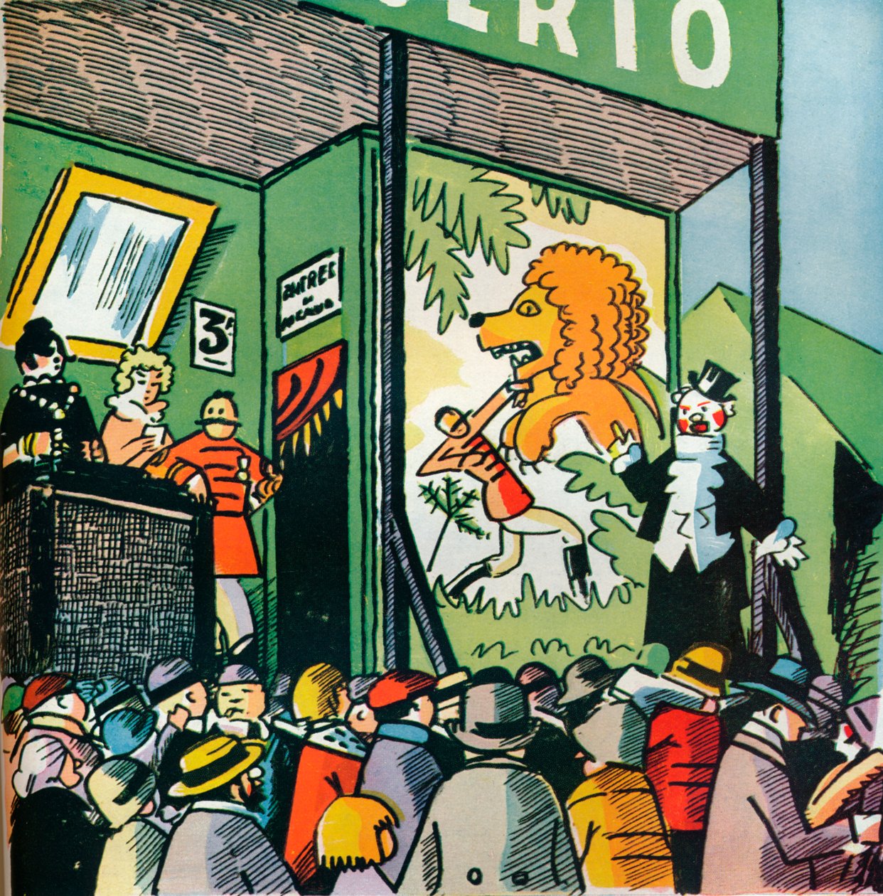 Illustratie door André Hellé uit Fables de la Fontaine, 1922, 1929 door Andre Helle