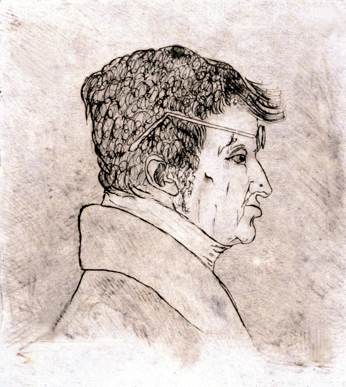 Andre Marie Ampere, zelfportret ca. 1805-1810 door Andre Marie Ampere