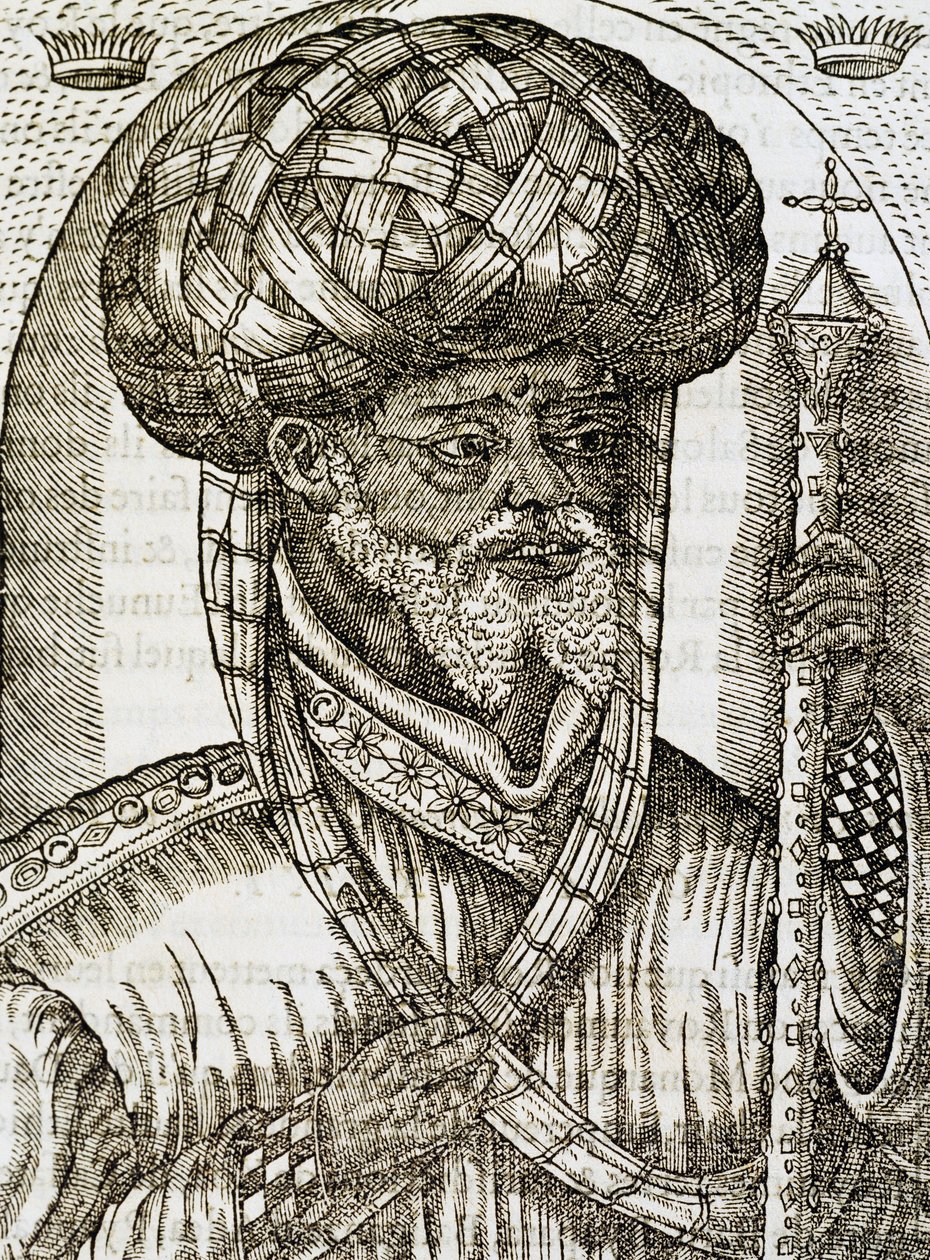 Abyssinische priester, uit Universal Cosmology, gravure door Andre Thevet