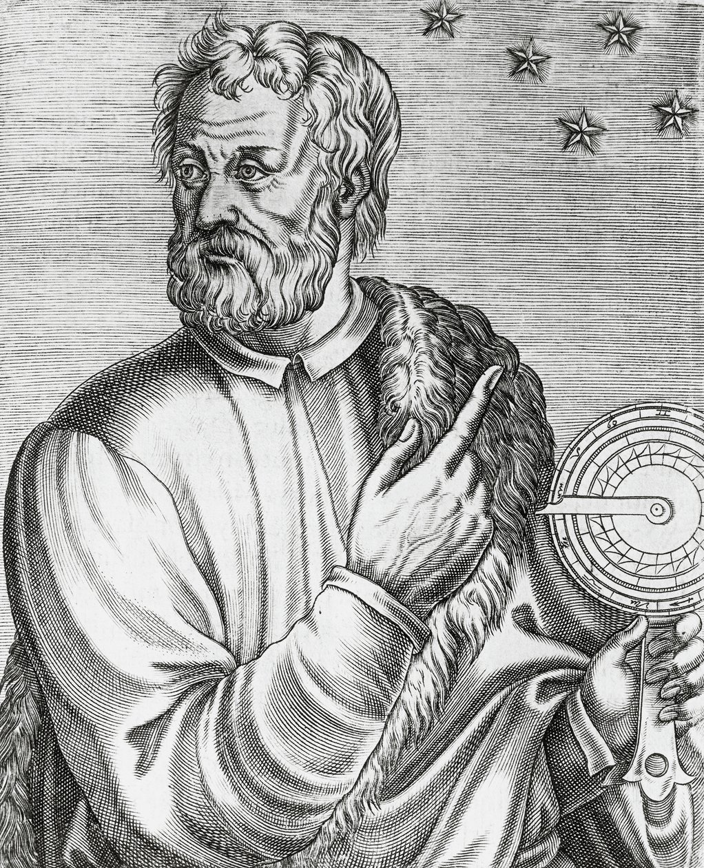 Portret van Christoffel Columbus, Italiaanse navigator, gravure uit Les Vrais portraits et Vies des Hommes illustres door Andre Thevet