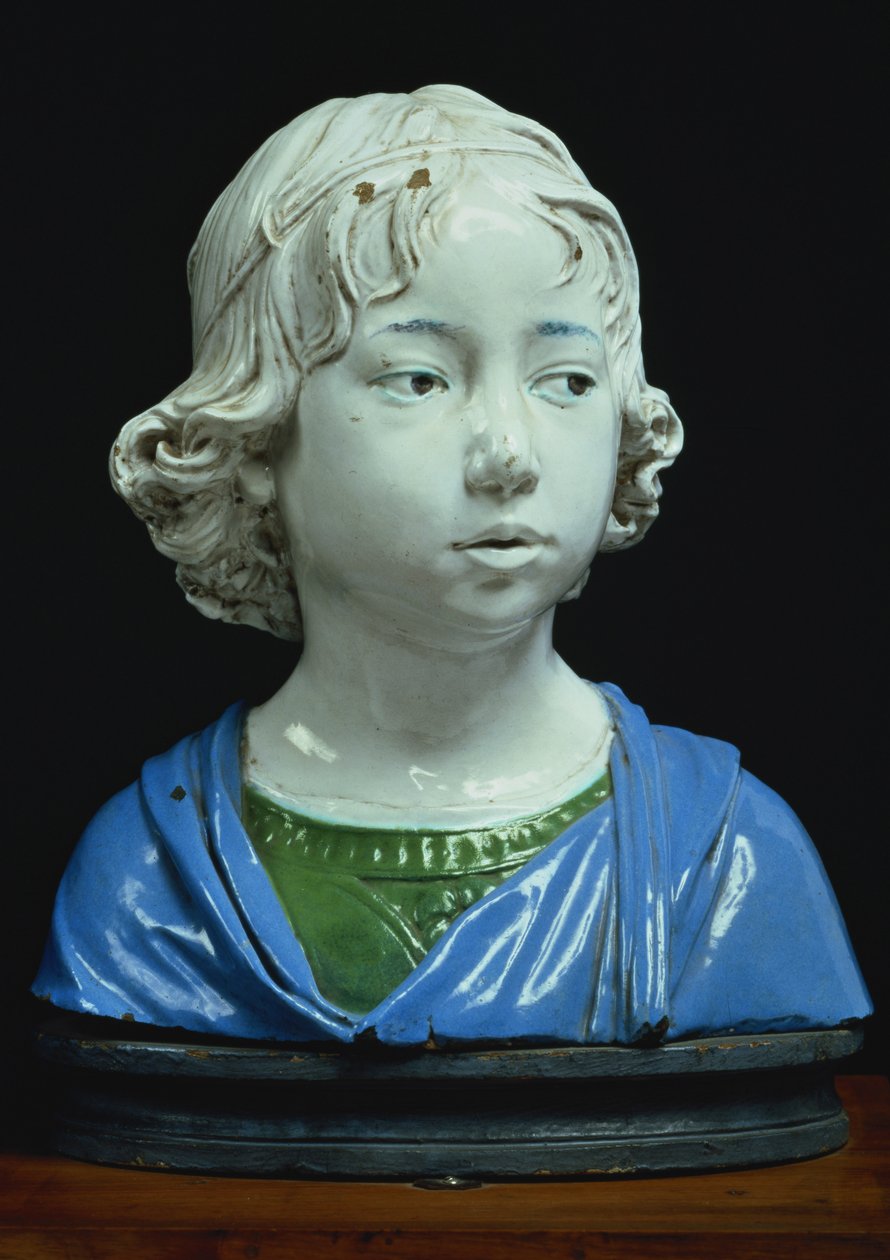 Buste van een Jonge Jongen door Andrea Della Robbia