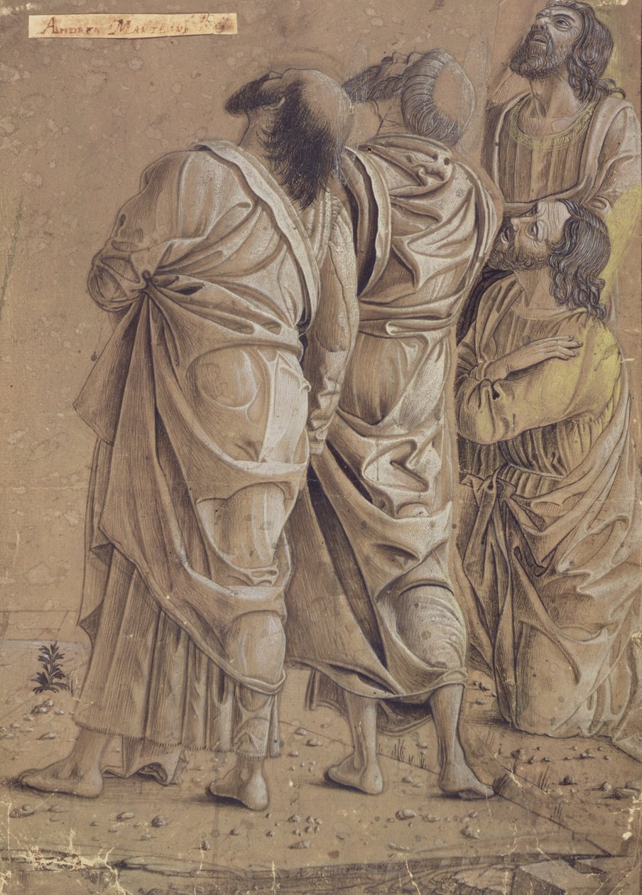 Groep apostelen uit de Hemelvaart van Christus, c.1506 door Andrea Mantegna