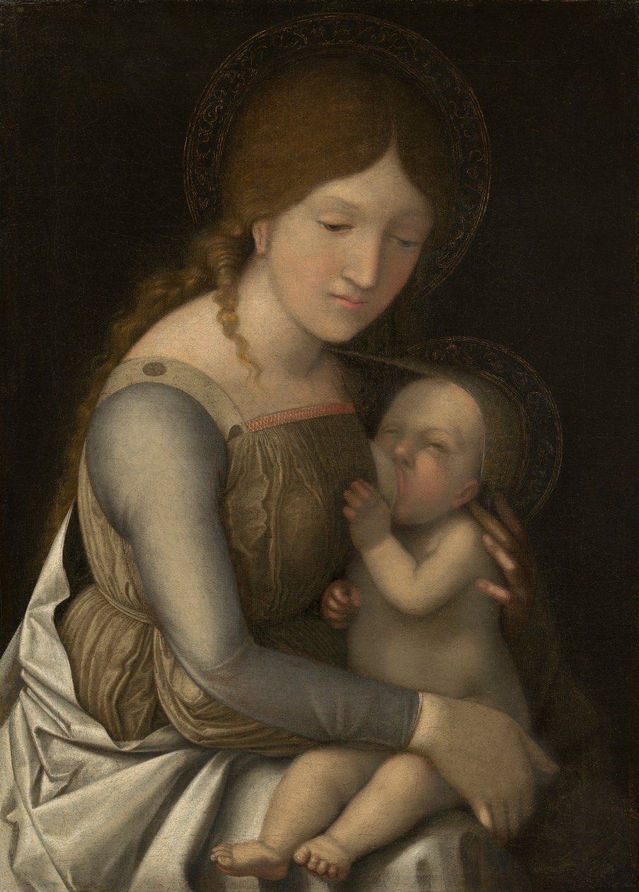 Madonna en Kind, ca. 1505-1510 door Andrea Mantegna